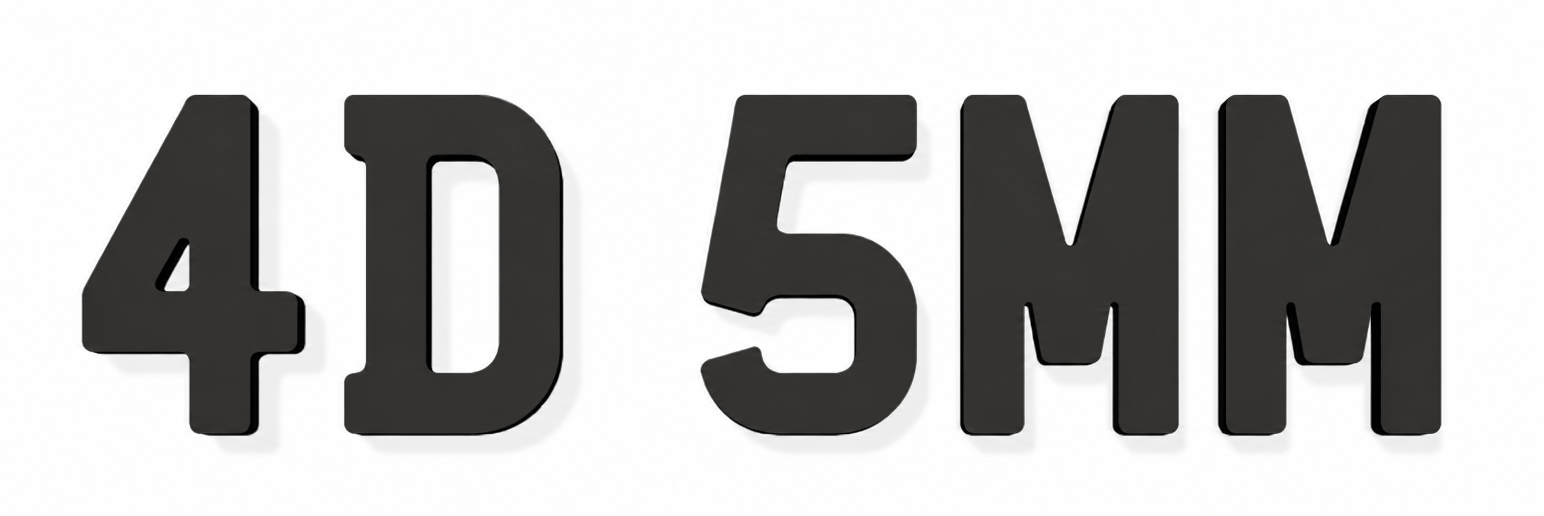 Vista 4D 5mm black acrylic lettering finish